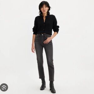 Levi’s Wedgie Straight Jeans Black / Gray Size 27 High Rise